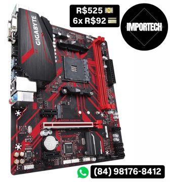 Placa-Mãe Gigabyte B450M Gaming Ddr4. @importech_084