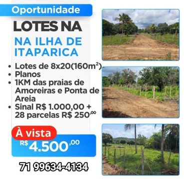 Lotes na Ilha de Itaparica - 8x20 (160m²)