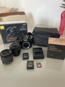 Kit Nikon D3400 com Lentes e Acessórios