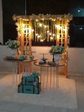 Pergolado rústico decorativo para festas