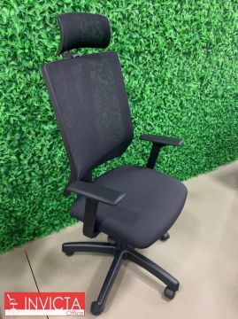 Cadeira Presidente Preta em tela para Escritório/Home office