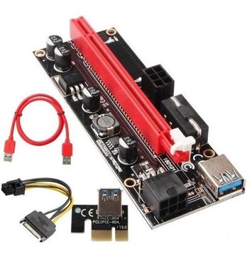 Extensor Placa PCI RISER Express Extensor Cabo USB 3.0 KP-PL906 Vermelho 