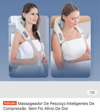 Massageador de Pescoço Inteligente Sem Fio