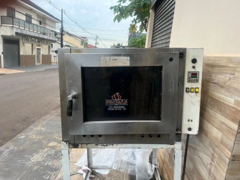 Forno turbo 5 esteiras à gás. Marca Progás.
