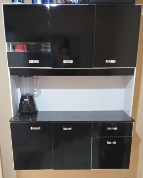 Armário de Cozinha Preto - Aéreo 
