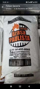 Carvão Eucalipto Brasa Paulista 8kg