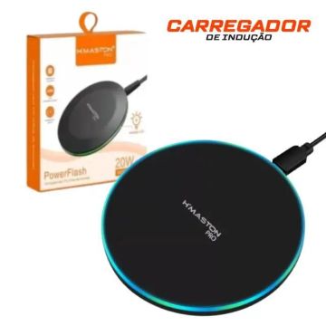 Carregador Rápido Usb Sem Fio Wireless Por Indução 20W