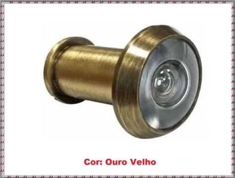 Olho Mágico niquelado nas cores ouro velho ou prata - 3 a 6 cm