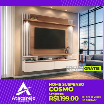 Painel Home Ripado com LED Entrega e Monta Grátis 