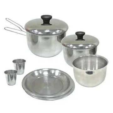 KIT DE PANELAS DE CAMPING GOURMET 8 PEÇAS