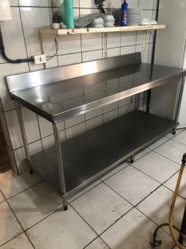 Bancada inox 304, c/ espelho é paneleiro 