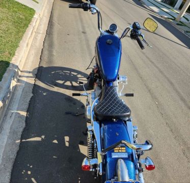 Harley Davidson Customizada Azul