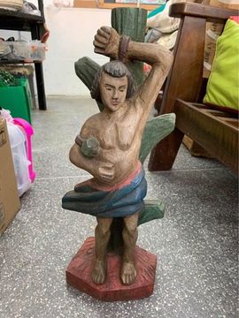 Escultura Original De Mestre Paulino 50cms São Sebastião