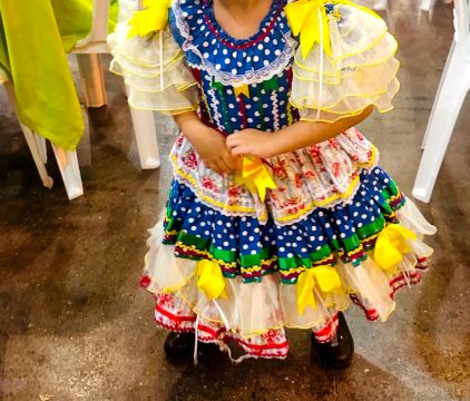 Vestido de Festa Junina Infantil