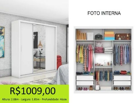 Guarda roupa - produto a pronta entrega