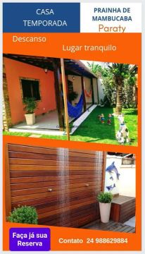 Casa Temporada Prainha Mambucaba Paraty 