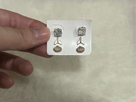 CONJUNTO DE BRINCOS PRATA 925