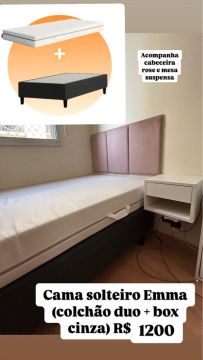Kit Cama Solteiro Box Emma 