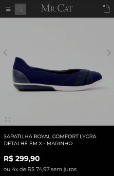 Sapatiha Royal Comfort Lycra Detalhe em X - Marinho