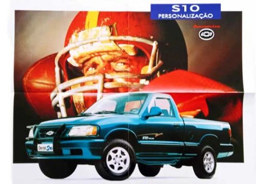 Catálogo, folder, pôster grande Chevrolet S10 Deluxe - acessórios