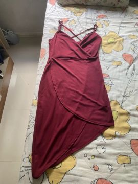 Vestido Longo Bordô