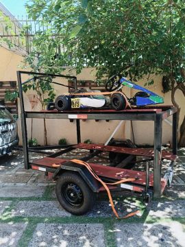Carretinha 2 pisos para kart carretinha 
