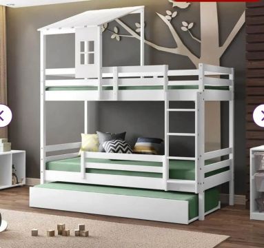 Beliche Treliche Casa Tema com 3 colchões