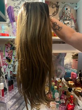 Lace loira bio fibra idêntica ao cabelo humano 