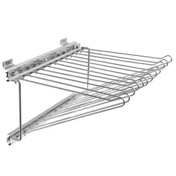 Calceiro Deslizante para Closet Guarda Roupas 38x46x2cm 12 Varetas Aramado Cromado Tubular