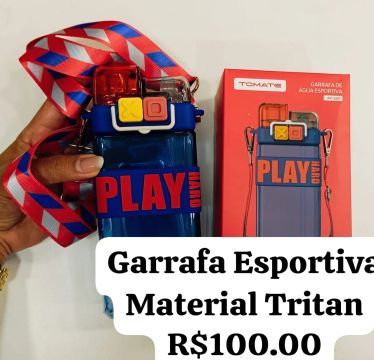 Garrafa de água esportiva - Play Hard - Tritan