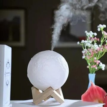 (NOVO) Abajur Lua Cheia Galáxia 3D