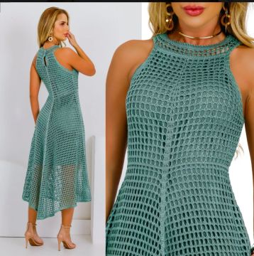 Vestido Feminino Midi De Festa Tricot Premium Elegante 