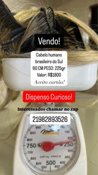 Cabelo Humano Brasileiro 60cm - R$1800