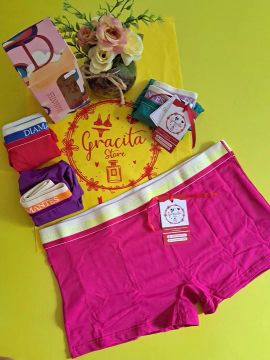Calcinhas Shorts de Boxer Feminino - Rosa - Novo
