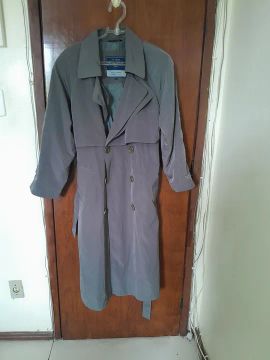 Casaco Chuva Trench Coat Feminino Cinza