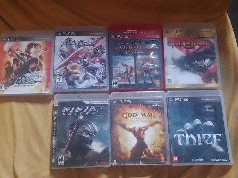 Jogos PS3 - God of War, Soul Calibur V, Ninja Gaiden, Thief