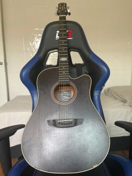 Violão Strinberg Black Sd200c Folk Elétrico Aço Smoked Fosco