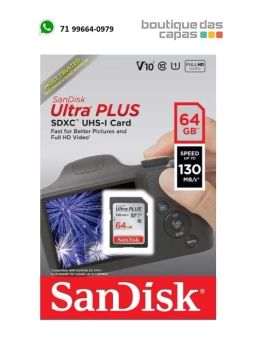Cartão Memória SDXC Sandisk Ultra Sd 100mbs 64gb Full Hd Original (SDXC)