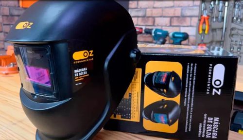 Mascará de Solda Profissional Soldador com Escurecimento Automático Din3 ao Din11