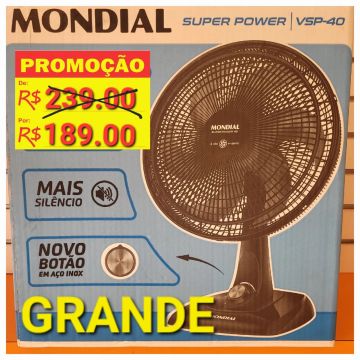 Ventilador Mondial Super Power 40 - Grande - Novo