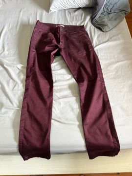 Calça Jeans Masculina Bordô