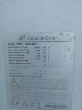 Placa Solar 150 Watts