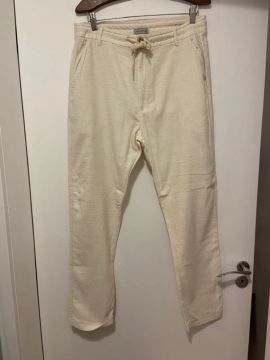 Calça de linho branca masculina