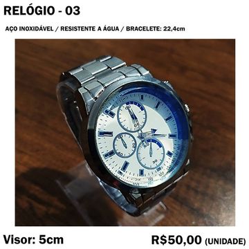 Relógio Aço Inoxidável - Modelo 03