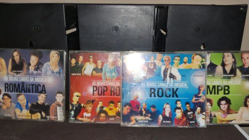 4 CDs As Novas Caras da Música (Romântica, Pop Rock, Rock, MPB)