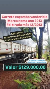 Caçamba Vanderleia Noma 2013 - 45m³