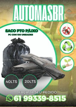 Sacos de lixo 40L e 20L - 100 unidades