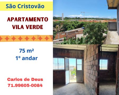 Imperdível:  2 Quartos, 01 suíte, 75 m²,  2 sanítários,  varanda, 1º Andar, Vila Verde , S