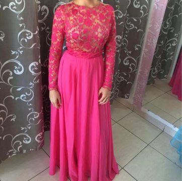 Vestido de festa  Renda Rosa