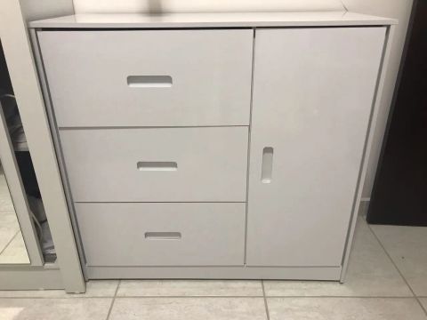 Armário com 3 Gavetas Branco